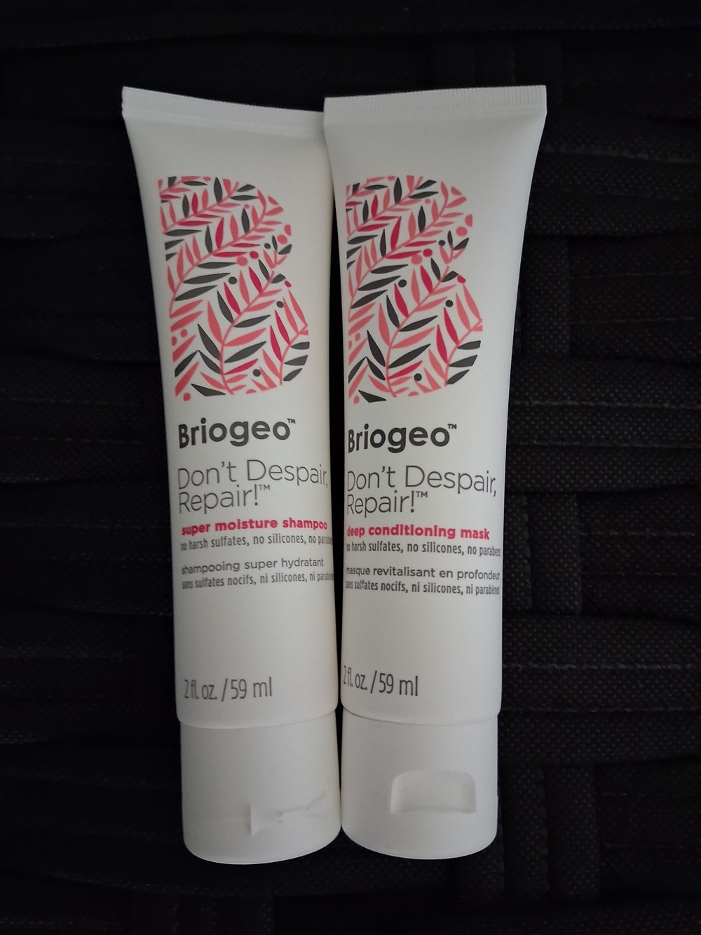 Briogeo Don't Despair Repair Super Moisture Shampoo. Deep Conditioning Mask.